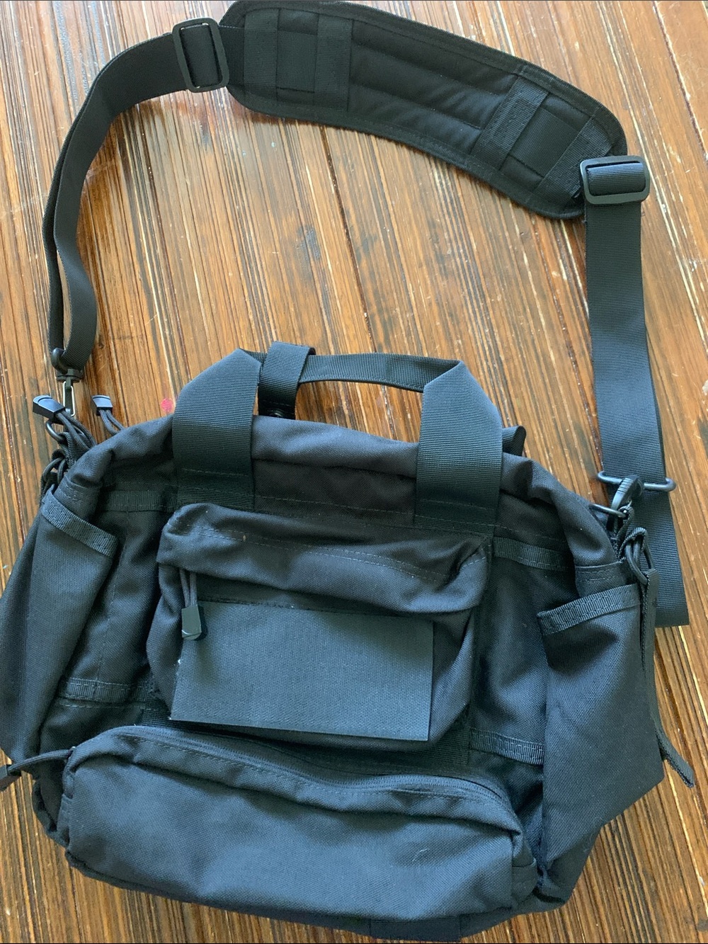 Men's Black Tactical Shoulder Bag - Unbranded